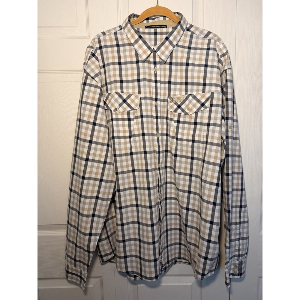 Marithe Francois Girbaud Men’s XXXL Plaid Shirt 100% Cotton Embroidered Logo